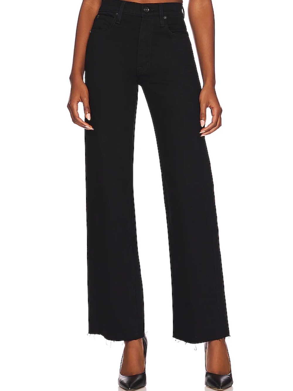 SLVRLAKE GRACE High-Rise, Wide Leg Pant in Jet Black, Size 27, Like New